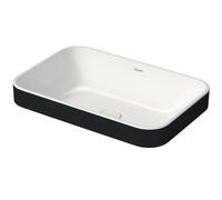 Duravit Happy D.2 lavabo 2359606100 60 x 40 cm, la terre, sans trou de coulée, trop - plein, de robinetterie, blanc / anthracite mat