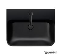 Duravit Happy D.2 lavabo 23606013001 60 x 46 cm, sol, 2000 trou de coulée, avec trop - plein, de robinetterie, anthracite mat WonderGliss