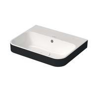 Duravit Happy D.2 lavabo 2360506160 50x40cm, sol, sans trou de coulée, avec trop - plein, de robinetterie, blanc / anthracite mat