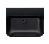 Duravit Happy D.2 - Vasque à poser, 50 x 40 cm, avec trop-plein, sans trou de robinetterie, avec bonde, anthracite 2360501360