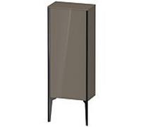 Duravit haut moyen XViu XV1305LB289 40x24x89cm, noir mat, porte à gauche, gris flanelle brillant