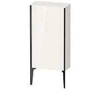 Duravit haut moyen XViu XV1306RB285 50x24x89cm, noir mat, porte à droite, blanc brillant