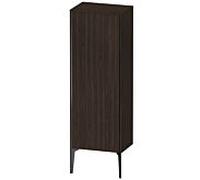 Duravit haut moyen XViu XV1326LB269 50x36x133cm, noir mat, porte à gauche, noyer brossé