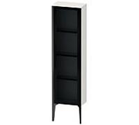 Duravit haut moyen XViu XV1365RB222 40x24x133cm, porte en verre, noir mat, porte à droite, blanc haute brillance