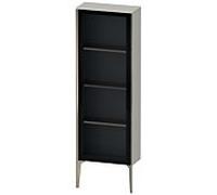 Duravit haut moyen XViu XV1366RB107 50x24x133cm, porte vitrée, champagne mat, porte à droite, gris béton mat