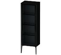 Duravit haut moyen XViu XV1368LB240 50x36x133cm, porte en verre, noir mat, porte à gauche, noir brillant