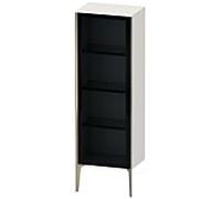 Duravit haut moyen XViu XV1368RB122 50x36x133cm, porte vitrée, champagne mat, porte à droite, blanc brillant