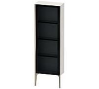 Duravit hauteur XViu XV1366LB122 50x24x133cm, porte vitrée, champagne mat, porte à gauche, blanc haute brillance