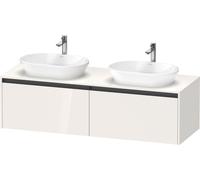 Duravit Ketho.2 bâti-support de lavabo en console, découpe du bassin des deux côtés, 1600x459x550mm, 2 tiroirs, K24889B22220000