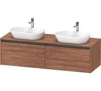 Duravit Ketho.2 bâti-support de lavabo en console, découpe du bassin des deux côtés, 1600x459x550mm, 2 tiroirs, K24889B79790000
