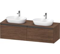 Duravit Ketho.2 bâti-support de lavabo en console, découpe du bassin des deux côtés, 1600x459x550mm, 2 tiroirs, K24889B21210000