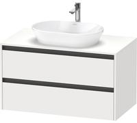 Duravit Ketho.2 bâti-support de lavabo sur console suspendu, 1000x568x550mm, 2 tiroirs, K24896018180000