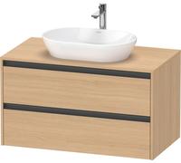 Duravit Ketho.2 bâti-support de lavabo sur console suspendu, 1000x568x550mm, 2 tiroirs, K24896030300000