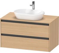 Duravit Ketho.2 bâti-support de lavabo sur console suspendu, 1000x568x550mm, 2 tiroirs, K24896030300000
