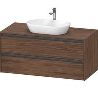 Duravit Ketho.2 bâti-support de lavabo sur console suspendu, 1200x568x550mm, 2 tiroirs, K24897021210000