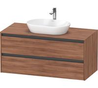 Duravit Ketho.2 bâti-support de lavabo sur console suspendu, 1200x568x550mm, 2 tiroirs, K24897079790000