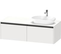 Duravit Ketho.2 bâti-support de lavabo sur console suspendu découpe de la vasque à droite, 1400x459x550mm, 2 tiroirs, K24888R18180000