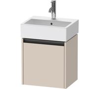 Duravit Ketho.2 bâti-support de lavabo suspendu, 1 porte, charnière à gauche, 434x440x338mm, pour Vero Air 072445, K25070L83830000, Couleur: Décor taupe super mat