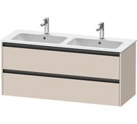 Duravit Ketho.2 bâti-support lavabo suspendu, 2 tiroirs, 1280x550x480mm, pour ME by Starck 233613, K25266083830000, Couleur: Décor taupe super mat