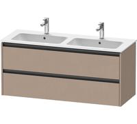 Duravit Ketho.2 bâti-support lavabo suspendu, 2 tiroirs, 1280x550x480mm, pour ME by Starck 233613, K25266075750000, Couleur: Décor lin mat