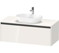 Duravit Ketho.2 bâti-support pour lavabo en console, 1200x459x550mm, 1 tiroir, K24887022220000, Couleur: Décor blanc brillant