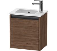 Duravit Ketho.2 bâti-support pour lavabo suspendu, 1 porte, charnière à gauche, 410x440x292mm, K25060L21210000, Couleur: DÃ©cor noyer foncÃ©