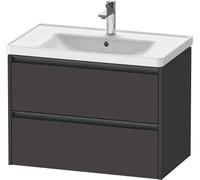 Duravit Ketho.2 bâti-support pour lavabo suspendu, 2 tiroirs, 784x549x455mm, pour D-Neo 236780, K25283080800000, Couleur: Décor graphite super mat