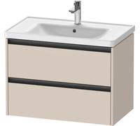 Duravit Ketho.2 bâti-support pour lavabo suspendu, 2 tiroirs, 784x549x455mm, pour D-Neo 236780, K25283083830000, Couleur: Décor taupe super mat
