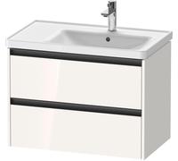 Duravit Ketho.2 bâti-support pour lavabo suspendu, 2 tiroirs, 784x549x455mm, pour vasque D-Neo à droite 237080, K25286022220000, Couleur: Décor blanc brillant