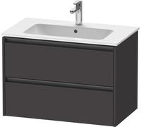 Duravit Ketho.2 bâti-support pour lavabo suspendu, 2 tiroirs, 810x550x480mm, pour ME by Starck 233683, K25263080800000, Couleur: Décor graphite super mat