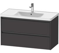 Duravit Ketho.2 bâti-support pour lavabo suspendu, 2 tiroirs, 984x549x455mm, pour D-Neo 236710, K25284080800000, Couleur: Décor graphite super mat
