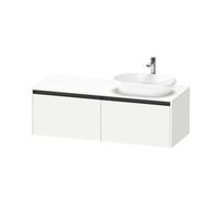 Duravit Ketho.2 bâti-support de lavabo sur console suspendu découpe de la vasque à droite, 1400x459x550mm, 2 tiroirs, K24888R18180000