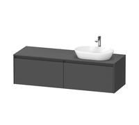 Duravit Ketho.2 bâti-support de lavabo en console, découpe de la vasque à droite, 1600x459x550mm, 2 tiroirs, K24889R49490000