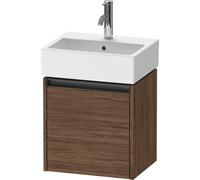 Duravit Ketho 2 meuble bas pour lavabo avec 1 porte 43,4x33,8x44cm à droite, avec poignée anthracite noyer foncé mat k25070r21210000
