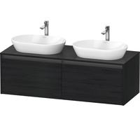Duravit Ketho.2 Meuble sous-lavabo à colonnes suspendu, découpe du bassin des deux côtés, 1400x459x550mm, 2 tiroirs, K24888B16160000