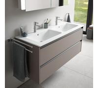 Duravit Ketho.2 bâti-support lavabo suspendu, 2 tiroirs, 1280x550x480mm, pour ME by Starck 233613, K25266043430000, Couleur: Décor basalte mat
