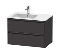 Duravit Ketho.2 bâti-support pour lavabo suspendu, 2 tiroirs, 810x549x480mm, pour ME by Starck position du lavabo à gauche 234583, K25267080800000, Couleur: Décor graphite super mat