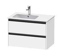 Duravit Ketho.2 bâti-support pour lavabo suspendu, 2 tiroirs, 810x549x480mm, pour ME by Starck position du lavabo à gauche 234583, K25267084840000, Couleur: Blanc super mat Décor