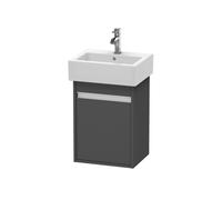 Duravit Ketho bâti-support de lavabo suspendu, 400x550x320 mm, 1 porte, charnières à droite, pour lave-mains Vero 070445, KT6630R4949, Couleur: Décor graphite mat