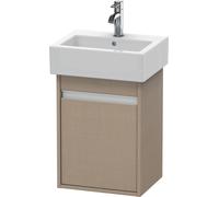 Duravit Ketho bâti-support de lavabo suspendu, 400x550x320 mm, 1 porte, charnières à droite, pour lave-mains Vero 070445, KT6630R7575, Couleur: Décor en lin