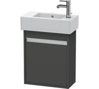 Duravit Ketho bâti-support de lavabo suspendu, 450x550x225 mm, 1 porte, charnières à gauche, pour lave-mains Vero 070350, KT6629R4949, Couleur: Décor graphite mat