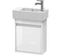 Duravit Ketho bâti-support de lavabo suspendu, 450x550x225 mm, 1 porte, charnières à gauche, pour lave-mains Vero 070350, KT6629R2222, Couleur: Décor blanc brillant