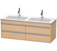 Ketho Duravit vasque KT643303030 127x47,5x48cm, 4 tiroirs, suspendu, chêne naturel