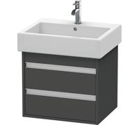 Ketho Duravit vasque KT663604949 55 x 44 cm, graphite mat, 2 tiroirs, suspendu