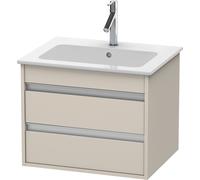Duravit Bâti-support lavabo suspendu Ketho KT642809191 600×480×475 mm, 2 tiroirs, taupe mat