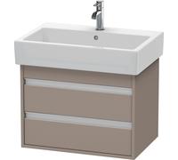 Duravit Ketho bâti-support lavabo suspendu, 650x480x440 mm, 2 tiroirs, pour lavabos Vero 045470, KT662404343, Couleur: Décor basalte mat