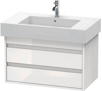 Duravit Ketho bâti-support lavabo suspendu, 800x480x455 mm, 2 tiroirs, pour lavabos Vero 032985, KT664002222, Couleur: Décor blanc brillant