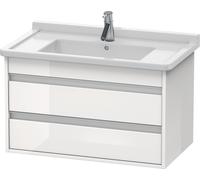 Duravit Ketho bâti-support lavabo suspendu, 800x480x455mm, 2 tiroirs, pour Starck 3 030480, KT664402222, Couleur: Décor blanc brillant