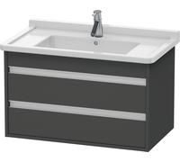 Duravit Ketho bâti-support lavabo suspendu, 800x480x455mm, 2 tiroirs, pour Starck 3 030480, KT664404949, Couleur: Décor graphite mat