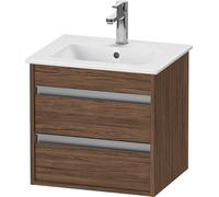 Duravit Ketho bâti-support lavabo suspendu, Compact, 500x480x412 mm, 2 tiroirs, pour ME by Starck 233653, KT644402121, Couleur: Décor noyer foncé
